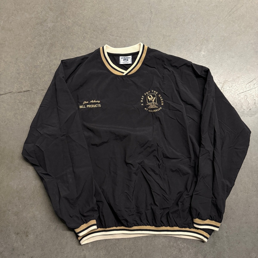 Vintage Lee Casual Collection Chevy Bell Products Nylon Windbreaker XXL Black